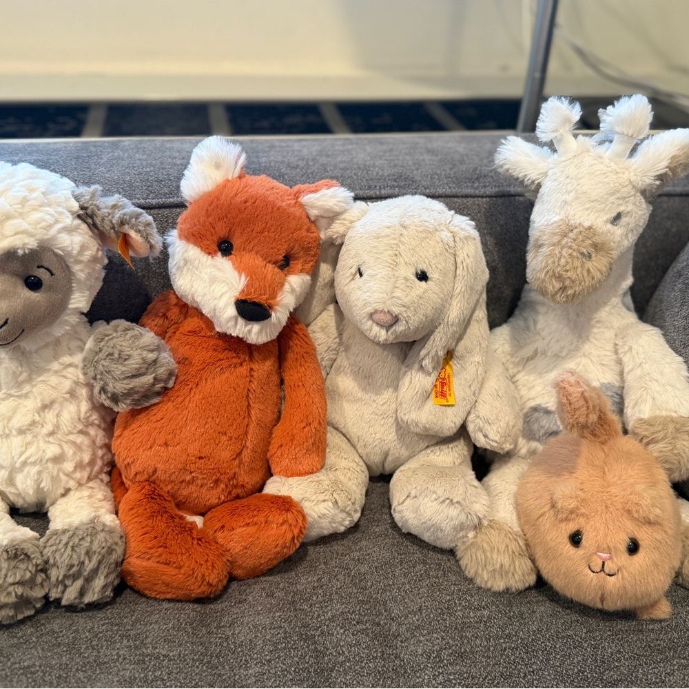 Variety of soft cuddly stuffed animals! Never used!